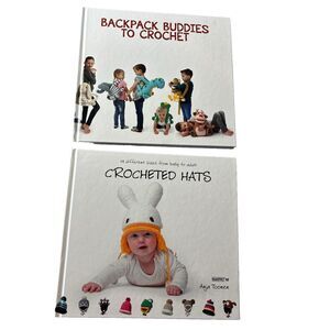 CROCHET 2 BOOKS by Anja Toonen Backpack Buddies & Hats Fast Free Shipping